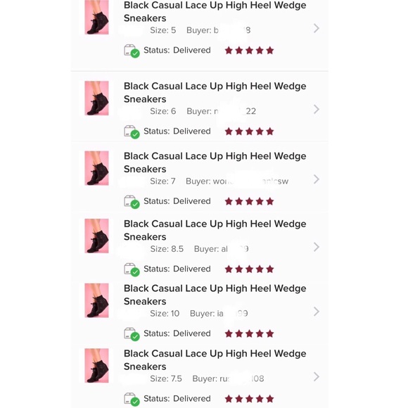 Black Casual Lace Up High Heel Wedge Sneakers - Picture 6 of 7